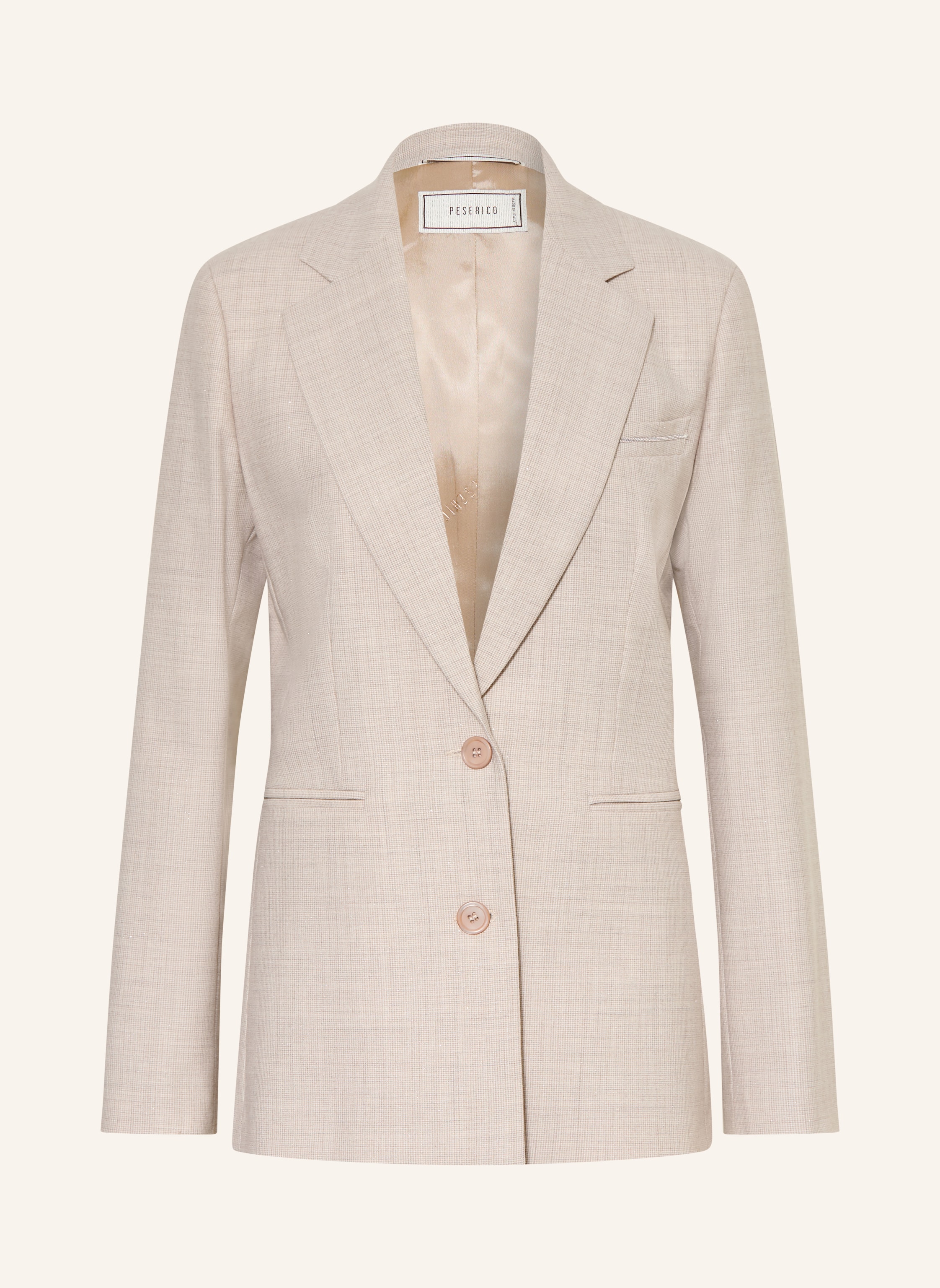PESERICO Blazer mit Glitzergarn und Schmucksteinen