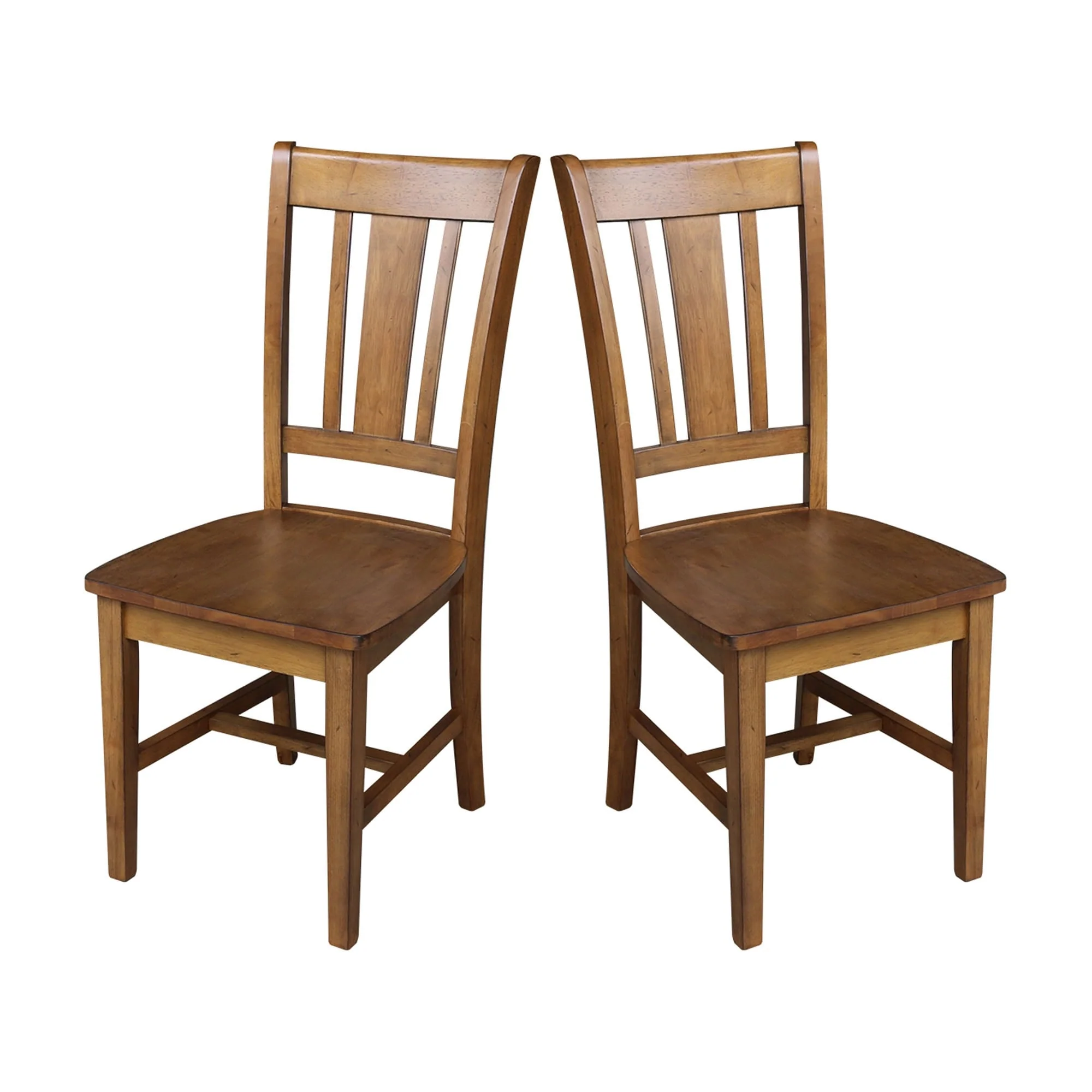International Concepts Solid Wood San Remo Splatback Chairs - Set of 2
