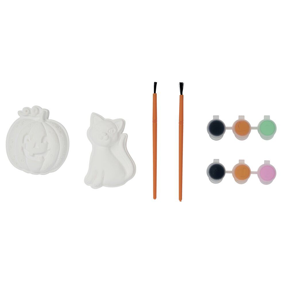 Atelier créatif Halloween figurine plâtre à peindre 2 pièces