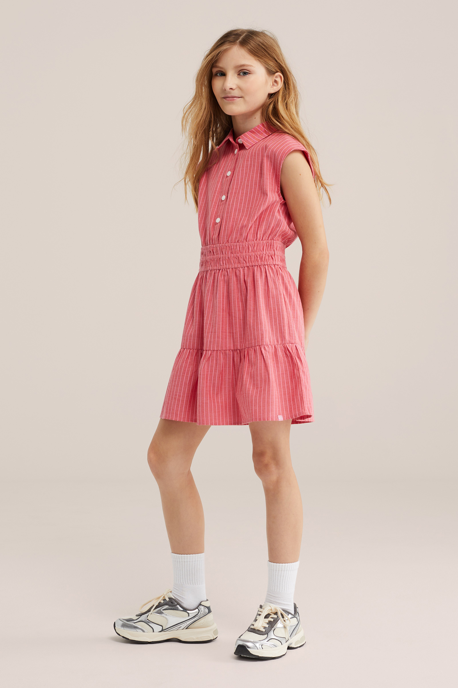 Meisjes jurk met strepen