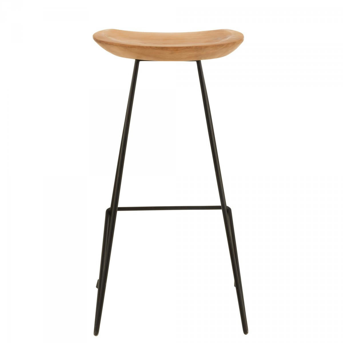 SYDNEY - Tabouret minimaliste assise bois de teck