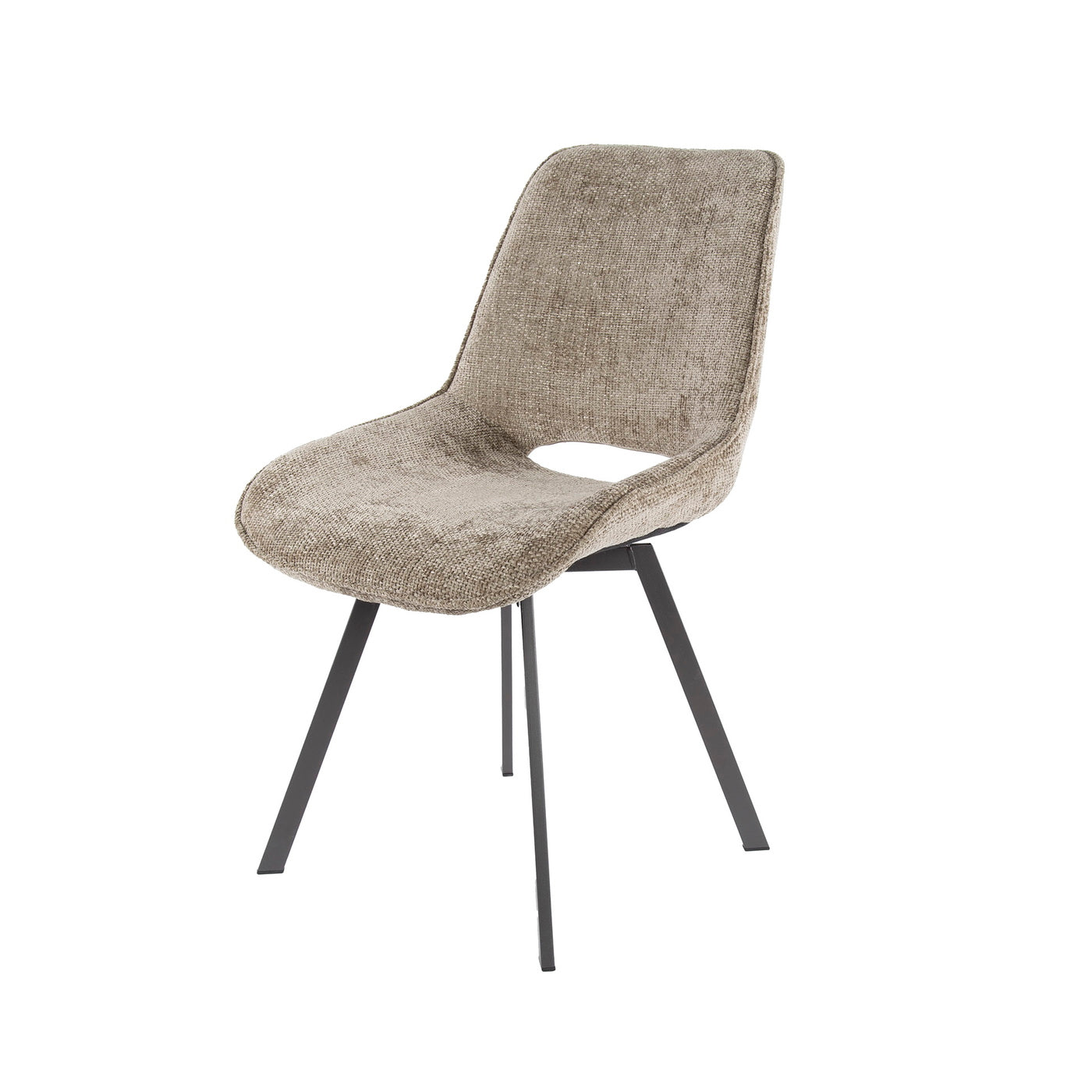 Giga Meubel Eetkamerstoel Swivel Rich - Champagne Stof - Set van 4