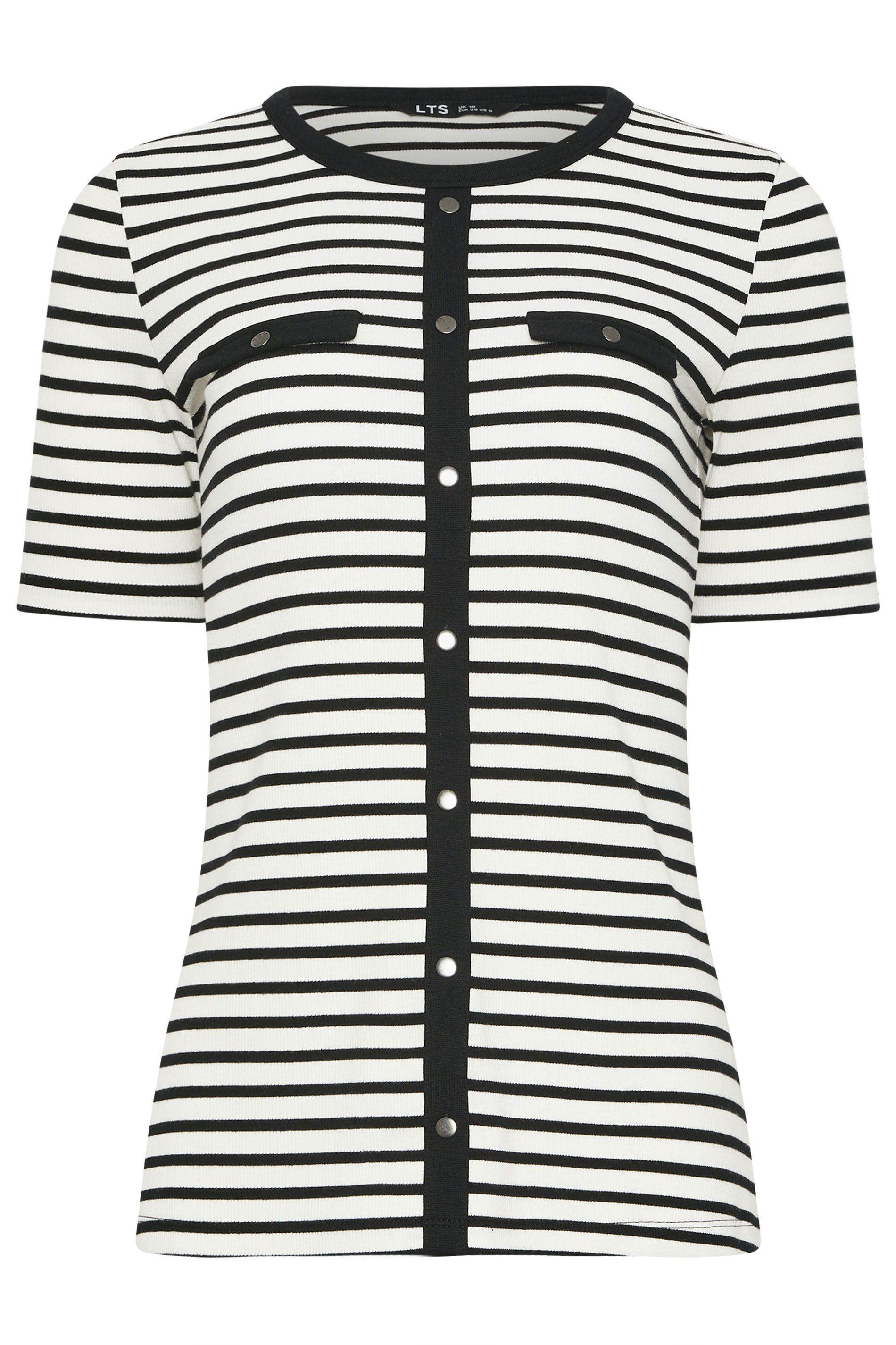 Long Tall Sally Tall Stripe Button Top