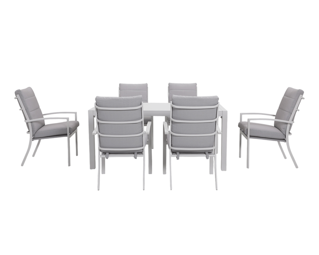 Jette 6 Seater Dining Setting Bundle - Bone