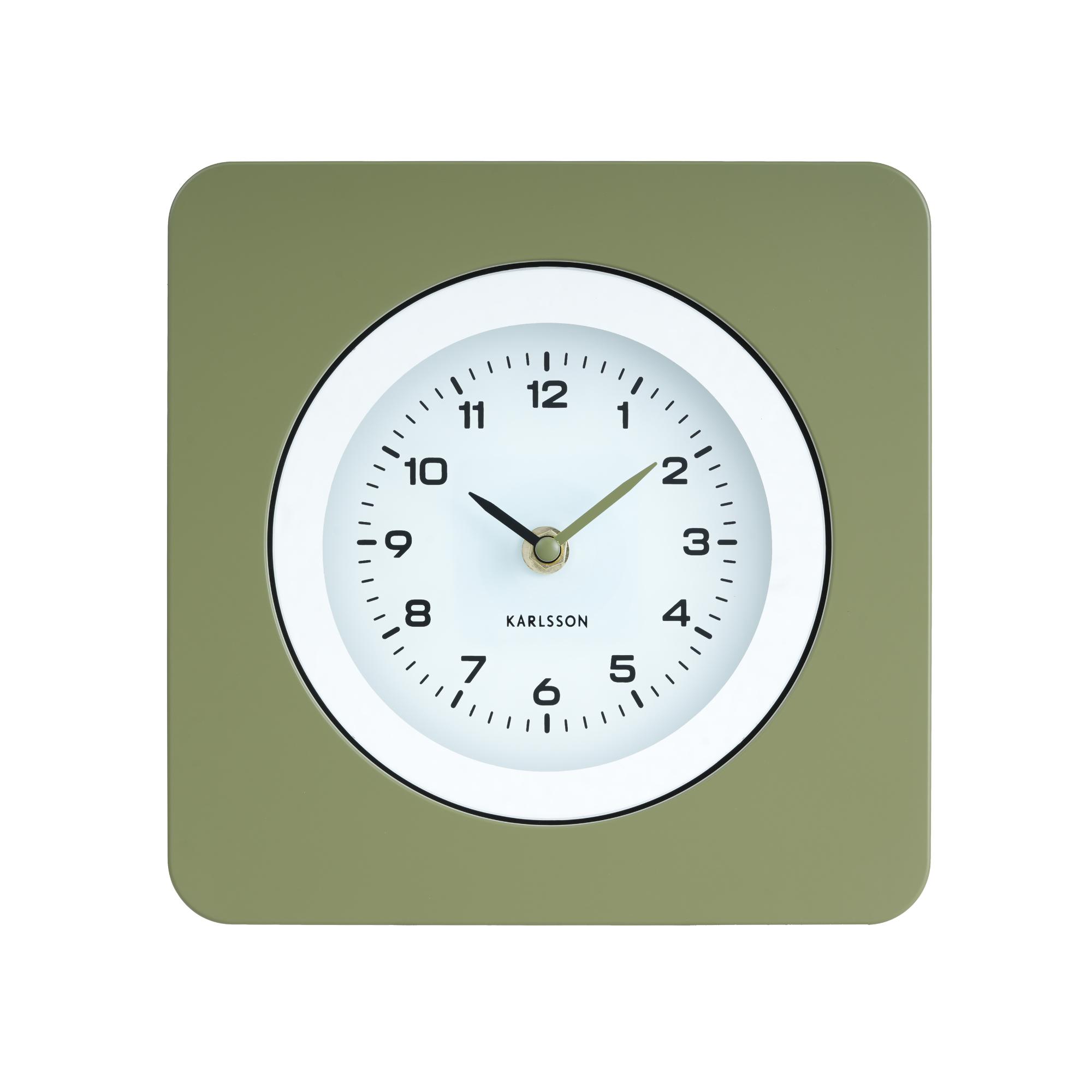 Karlsson Wandklok New Vintage - Legergroen - 4.4x22x22cm
