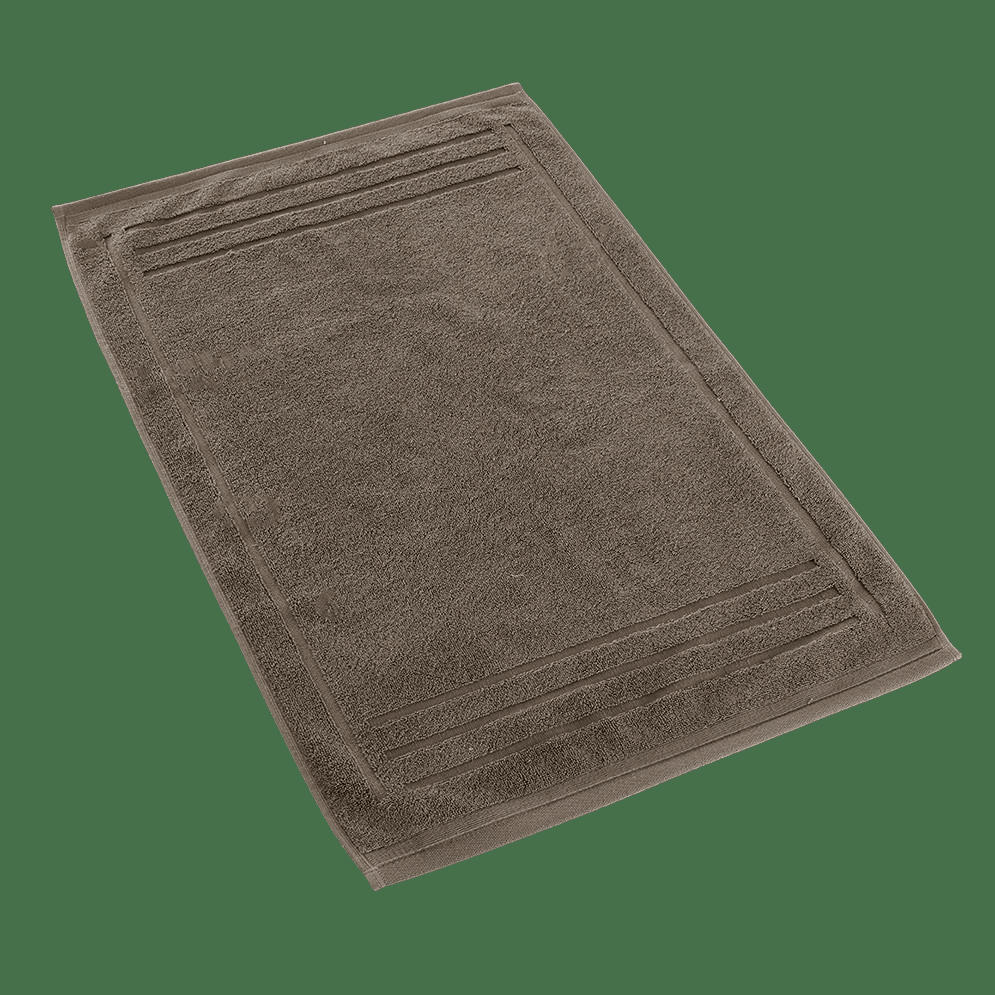 ROMANE - Tapis de bain en coton marron 50x80 cm