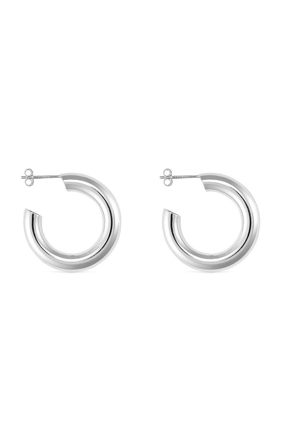 Elk & Bloom Chunky Silver Hoop Earrings