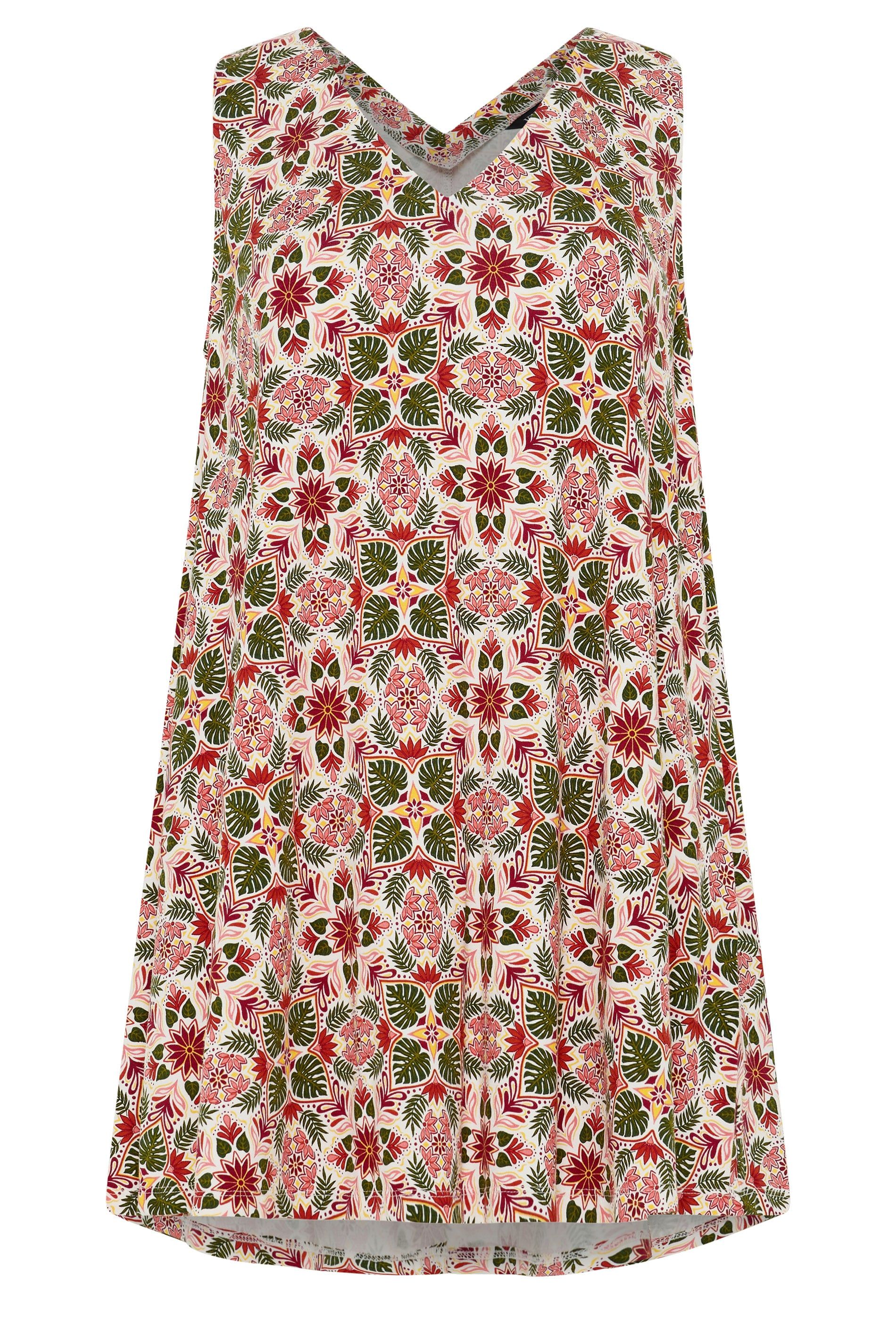 Yours Tropical Print Vest Top