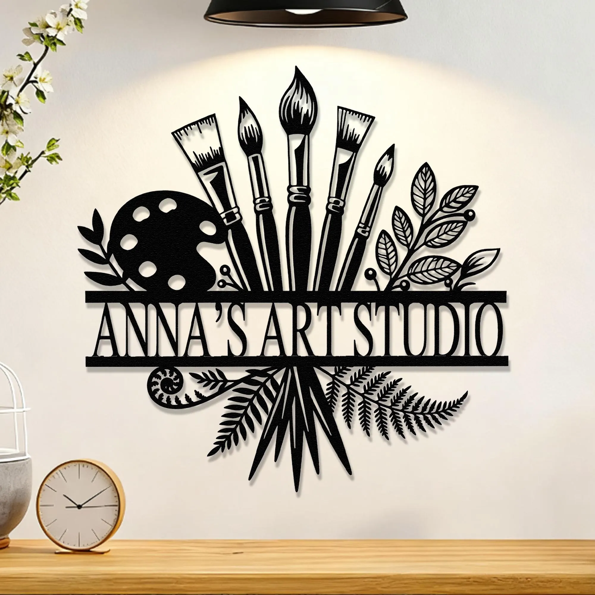 Custom Art Studio Metal Sign, Painter's Tools Decor