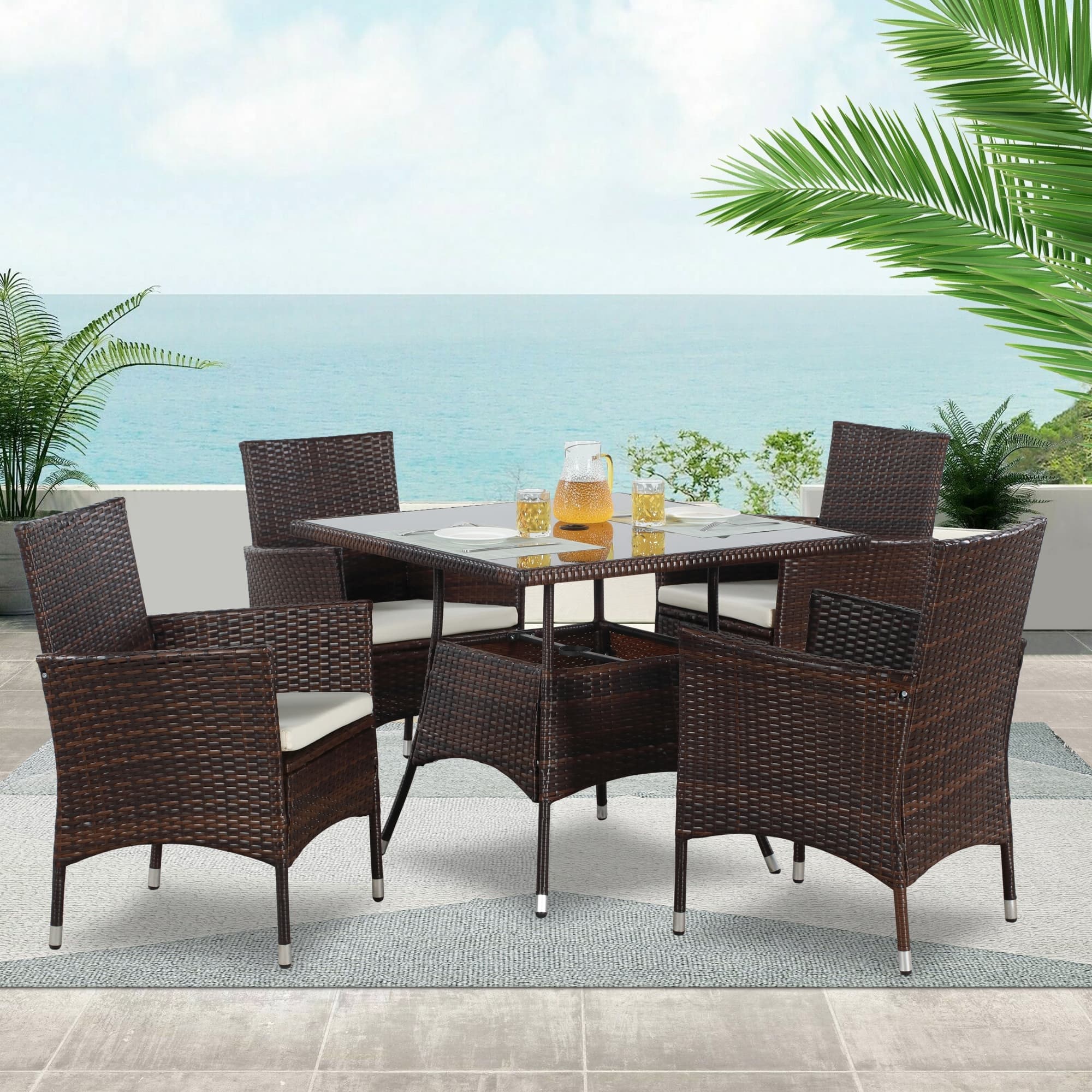 Royalcraft 5 Piece Patio Dining Table and Chair Set