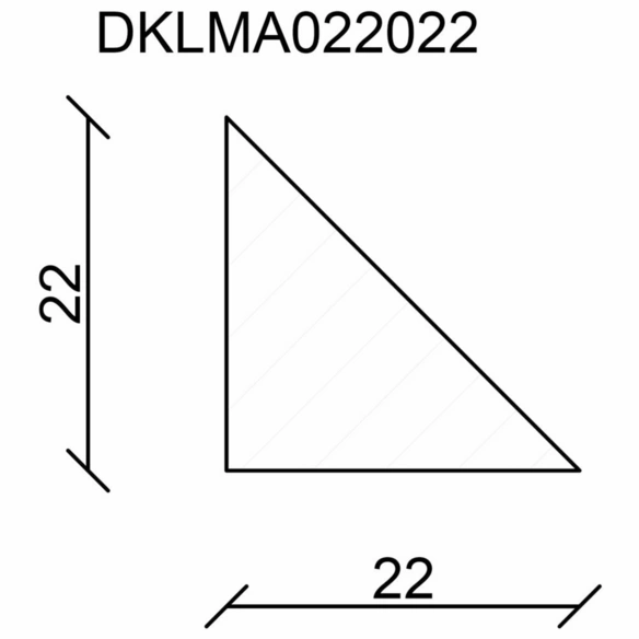 Dreikantleiste, Fichte- & Kieferholz natur, LxHxT: 240 x 2,2 x 2,2 cm