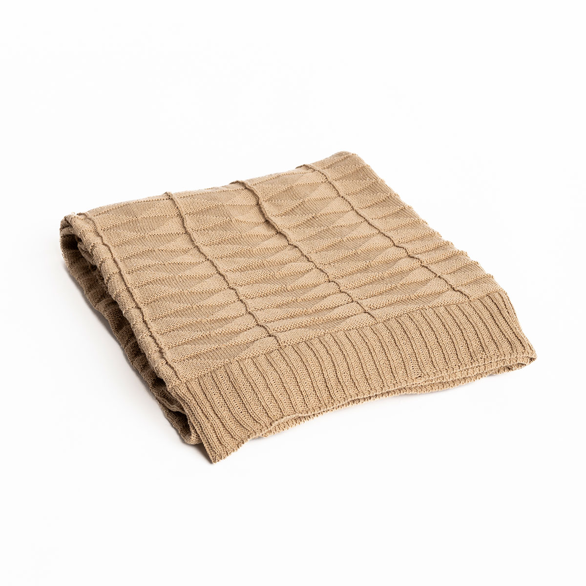 Manta CHEVRON bege 130x160cm