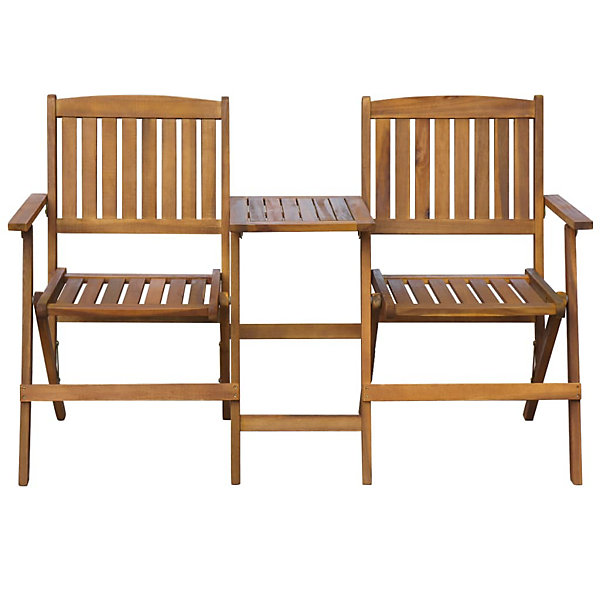 Banc de jardin meuble de patio bois Helloshop26