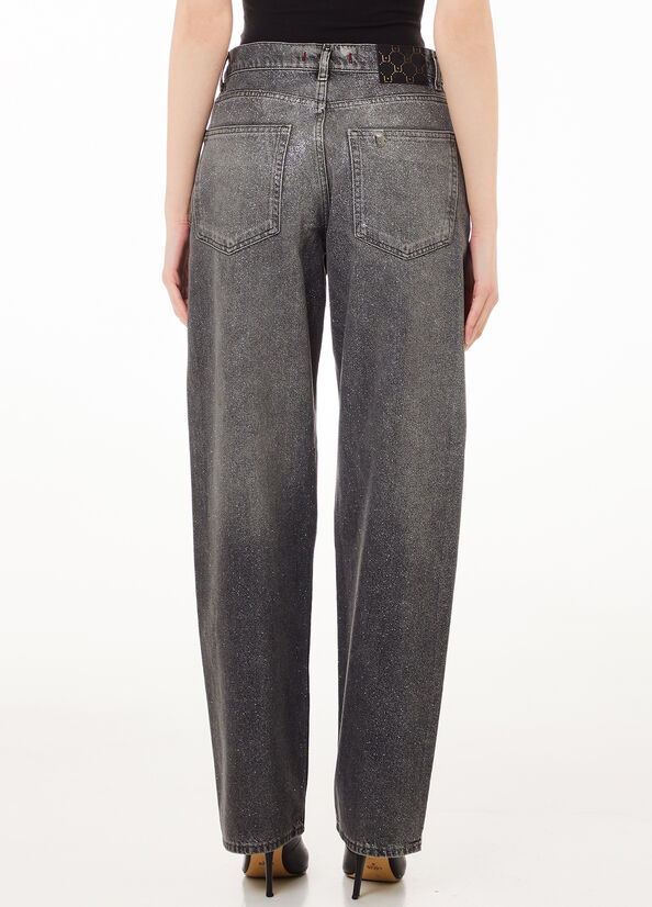 Jeans lurex&reg; a vita alta