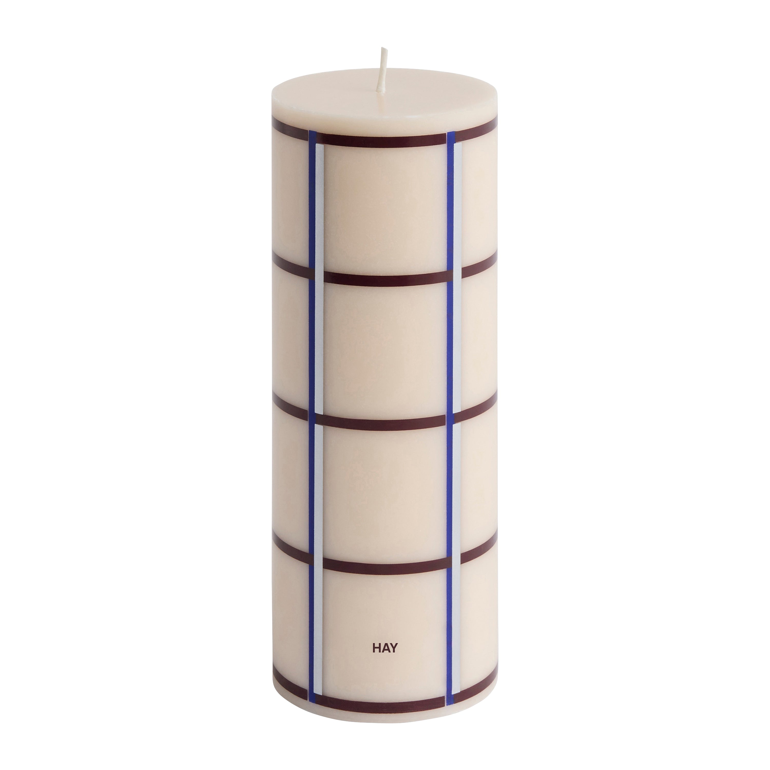 HAY Column Kaars Ø 7 cm - Bordeaux / Blauw / Zilver