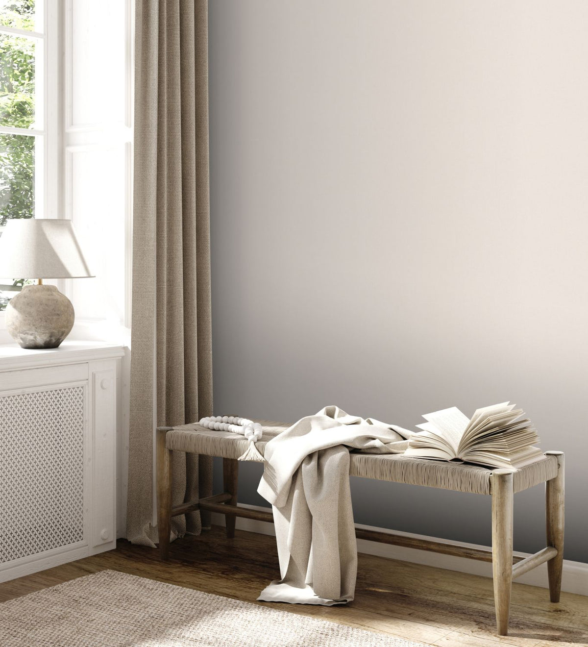 Livingwalls behang effen beige en crème - 53 cm x 10.05 m - AS-390868