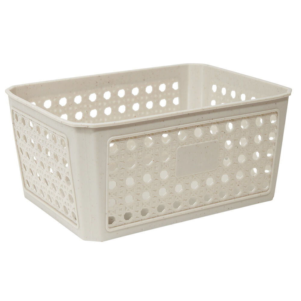 Panière de rangement plastique 21x16xH10cm (3 modèles)