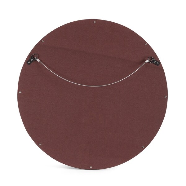 Dodds Indoor Croco Leather Handcrafted Studded Round Wall Mirror by Christopher Knight Home
