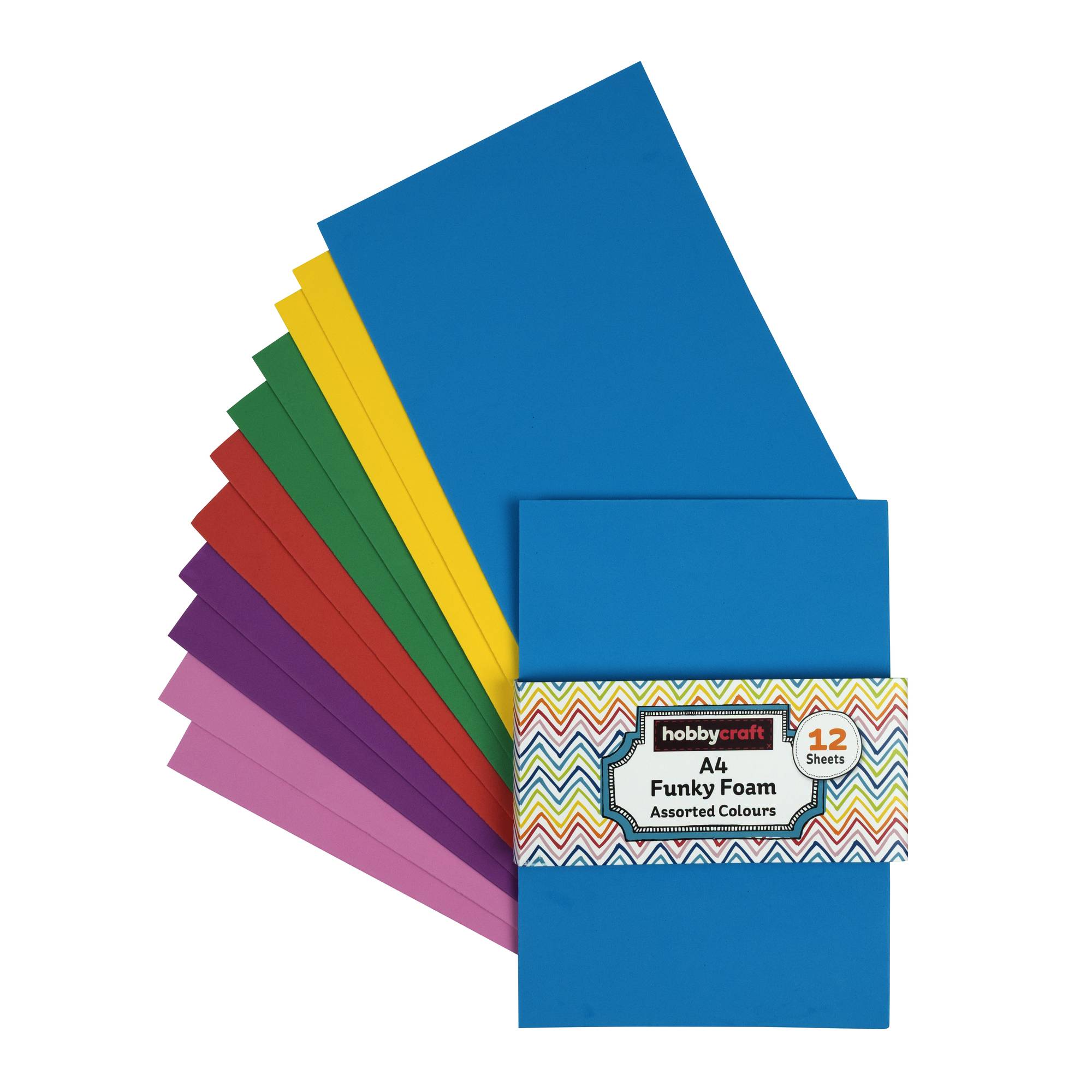 Assorted EVA Foam Sheets?A4 12 Pack