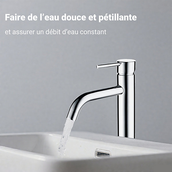 Mitigeur de lavabo haut, chromé, monocommande, mixte froid/chaud