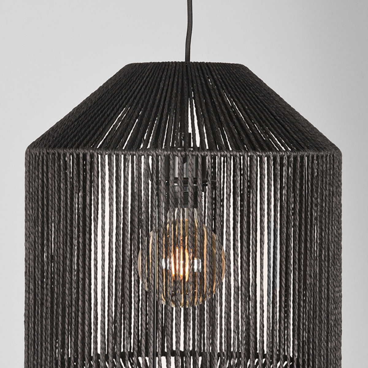 LABEL51 Hanglamp Ibiza - Zwart Jute - 33x33x162cm