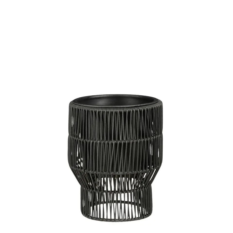 Mica Decorations Peta Bloempot �?Set van 3 �?Zwart