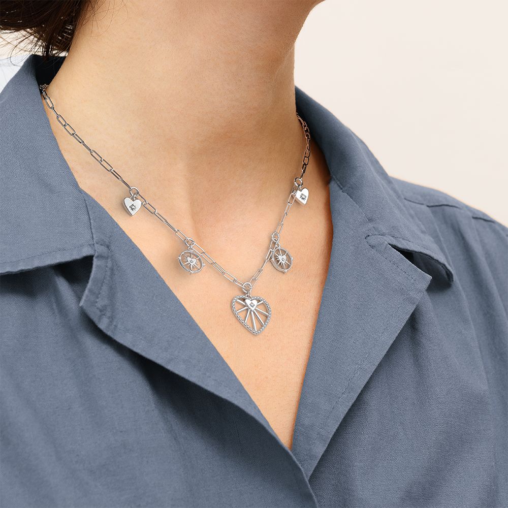 Collier Cœur Céleste Pampille