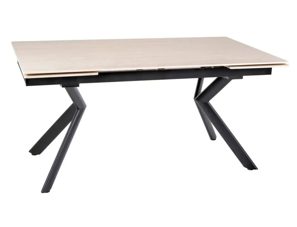 Stół rozkładany NORTON 160(240)x90 cm beżowy/ czarny