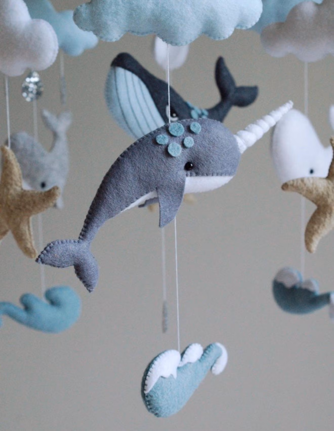Under The Sea Baby Mobile, Ocean Nursery Crib Decor
