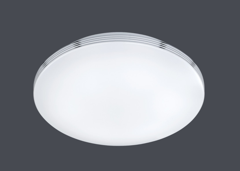 Plafon APRATokrągły srebrno-biały LED 1x18W 35cm 1600lm IP44 Trio