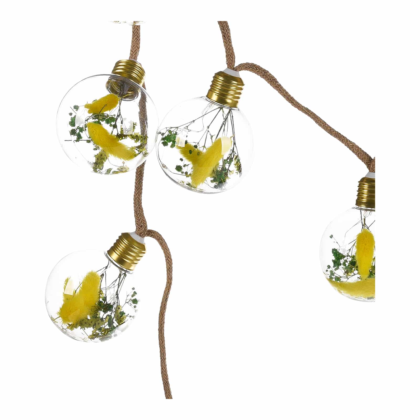 Outdoor-Lichterkette Trockenblumen Gelb,L 1.650 mm