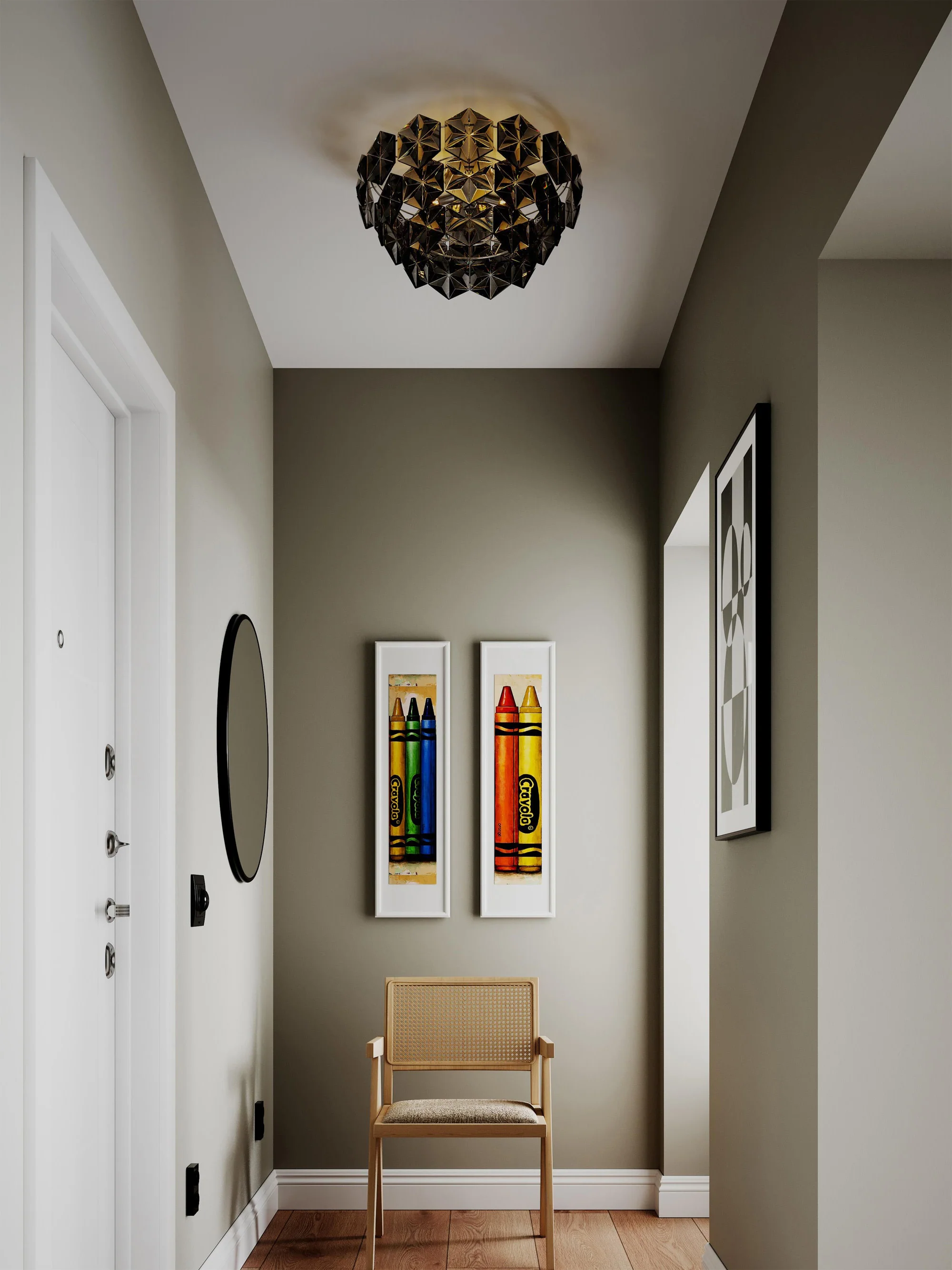 Design Glas-Deckenleuchte Monarque
