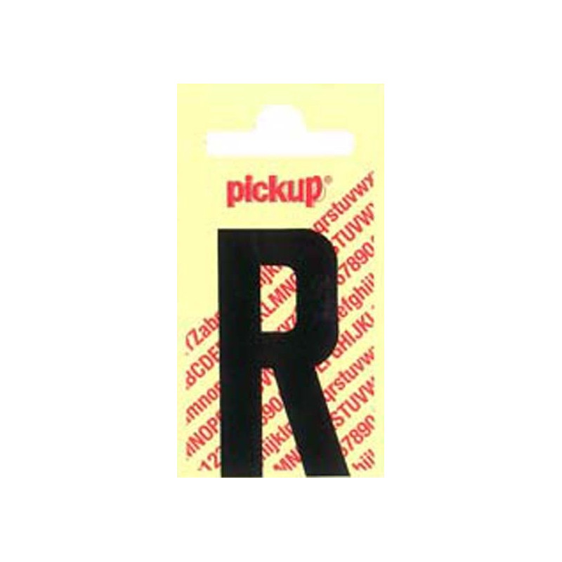 Lettre R adhésive noire 9 x 7 cm