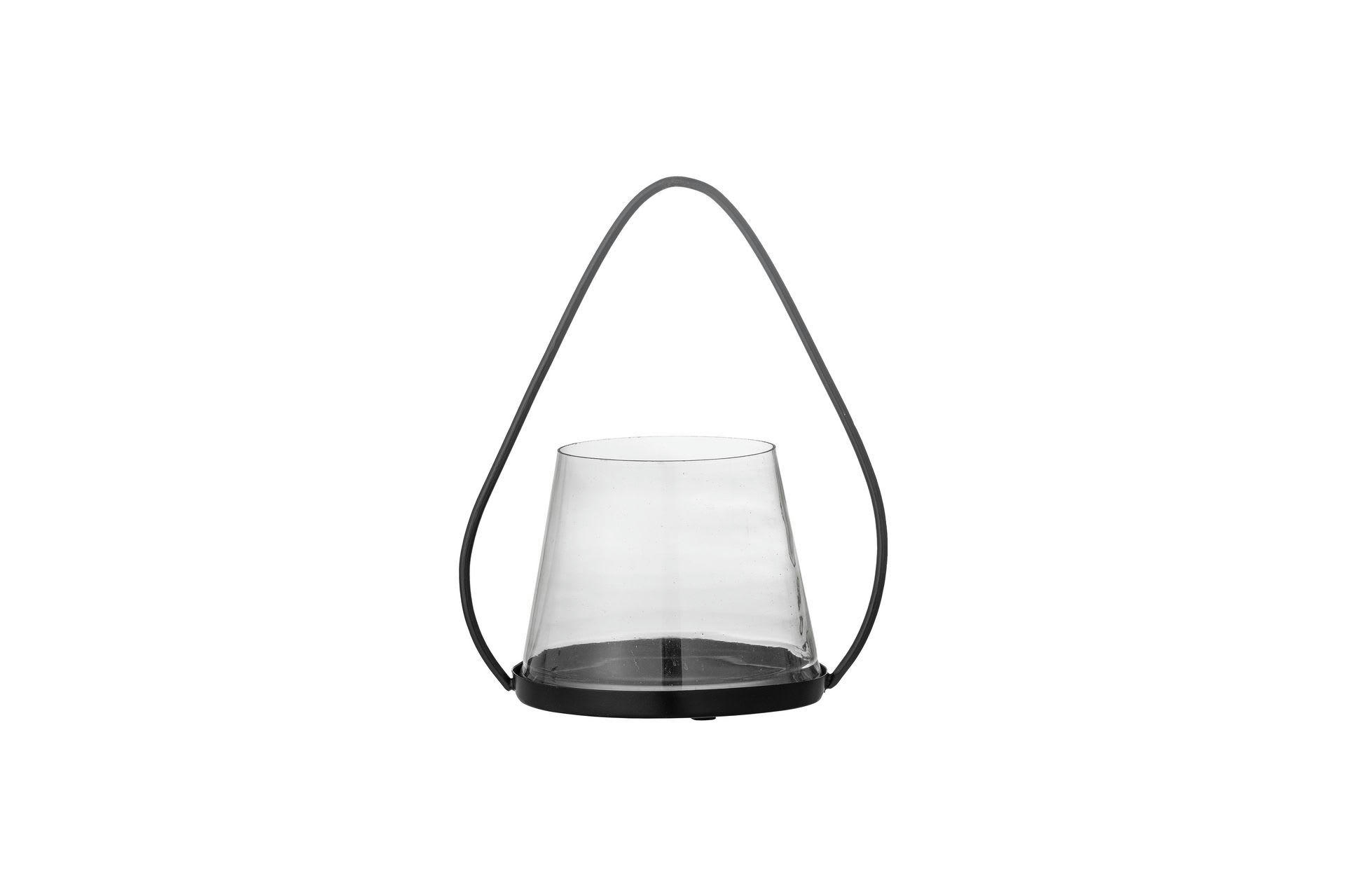 NANA - Photophore en métal noir et verre