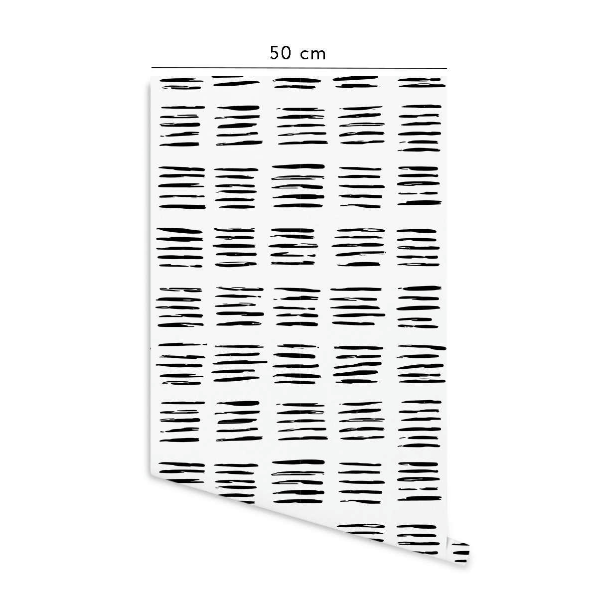 SCRATCHED - Papier peint vinyle adhésif scratch noir 50x300 cm