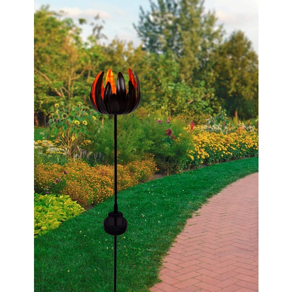 Solar-Erdspieß, Blume, LED, 0,3 Ah, Metall/Kunststoff