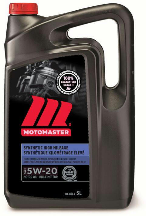 MotoMaster High Mileage 5W20 Synthetic Engine/Motor Oil, 5-L