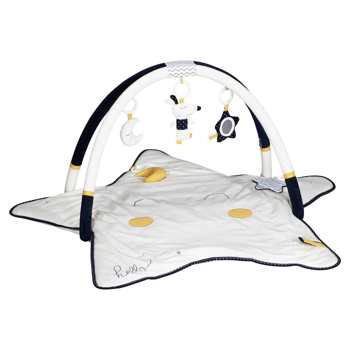 HELLO - Tapis D'Eveil 75cm en velours blanc