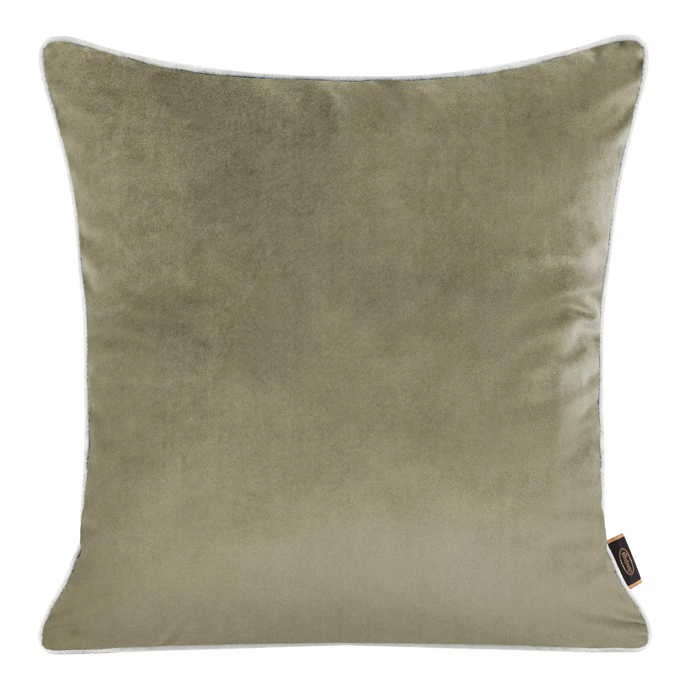 Poszewka na poduszkę 45x45 cm welwetowa kolor beżowy, jasnoszary, dwustronna z wypustką na brzegach VELVET 57 Eurofirany Premium