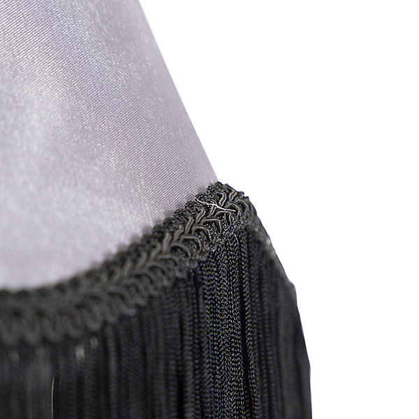 Abat-jour en soie noir avec gris 45 cm - Granny