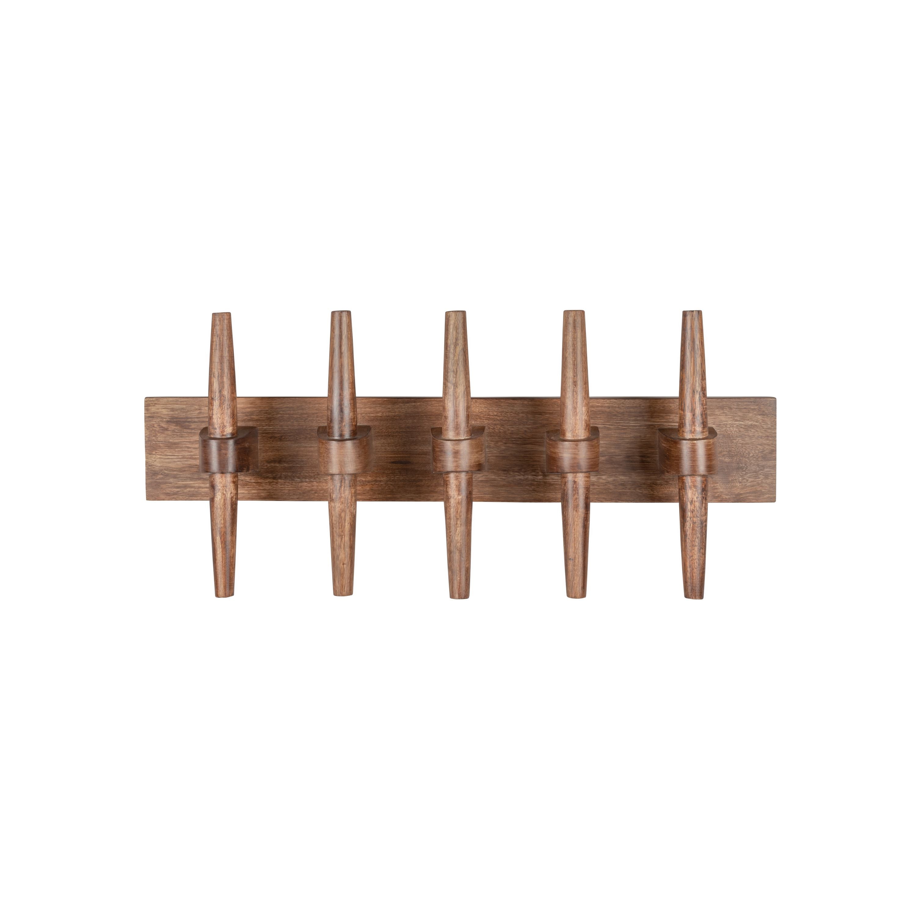 Dutchbone Jakub Kapstok/ Wandkapstok Walnoot Hout Bruin