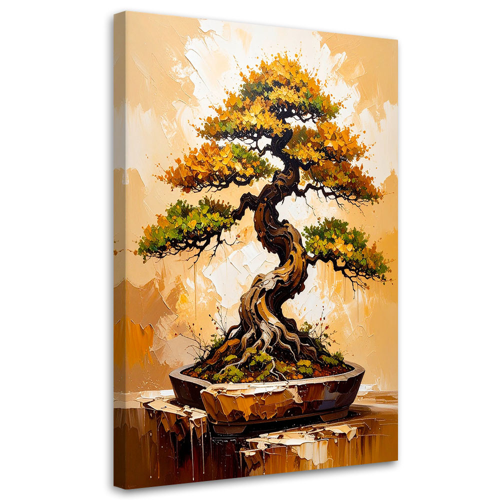 Feeby Obraz nowoczesny do salonu, Drzewko Bonsai 40x60