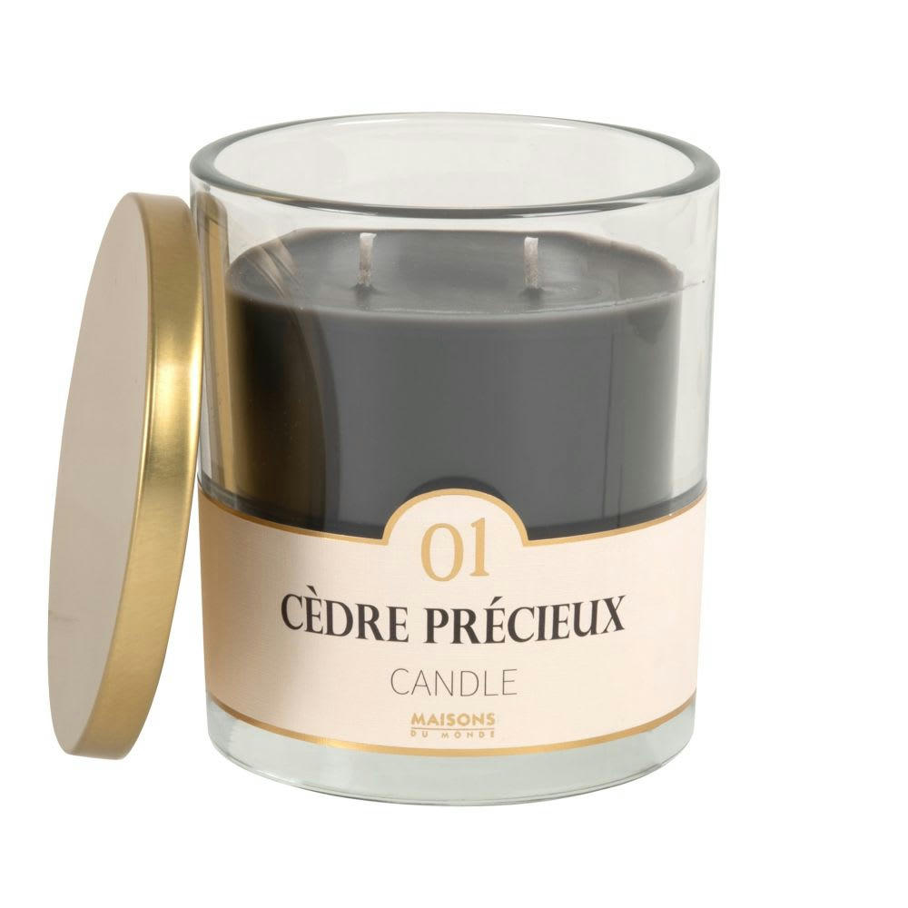 COLORAMA - Bougie parfumée gris foncé en verre H11, 400g