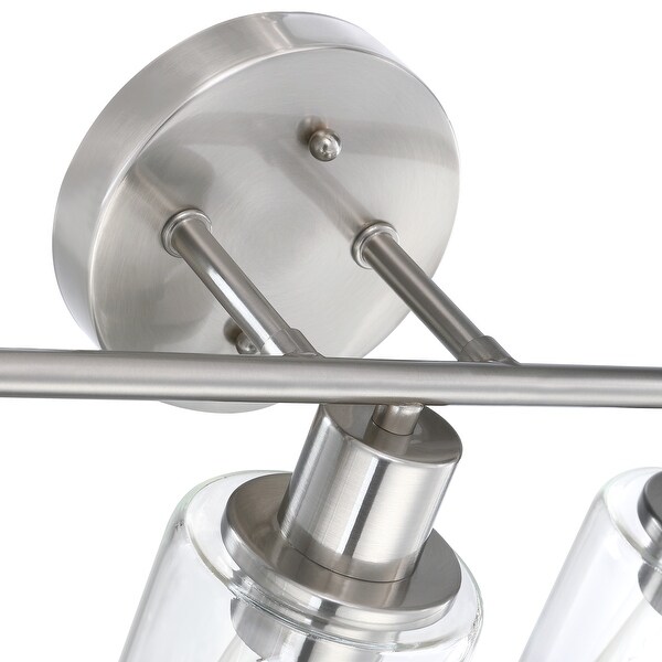 3-Light Bathroom Vanity Light with Cylinder Glass Shade