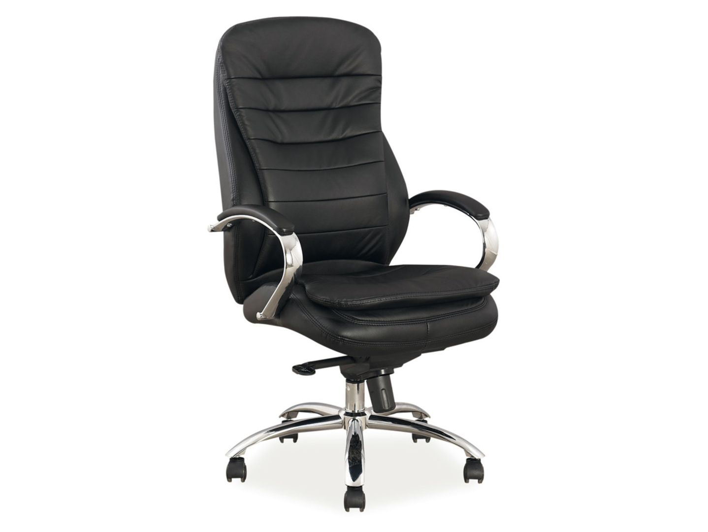 Fotel gabinetowy Q-154 ze skóry czarny
