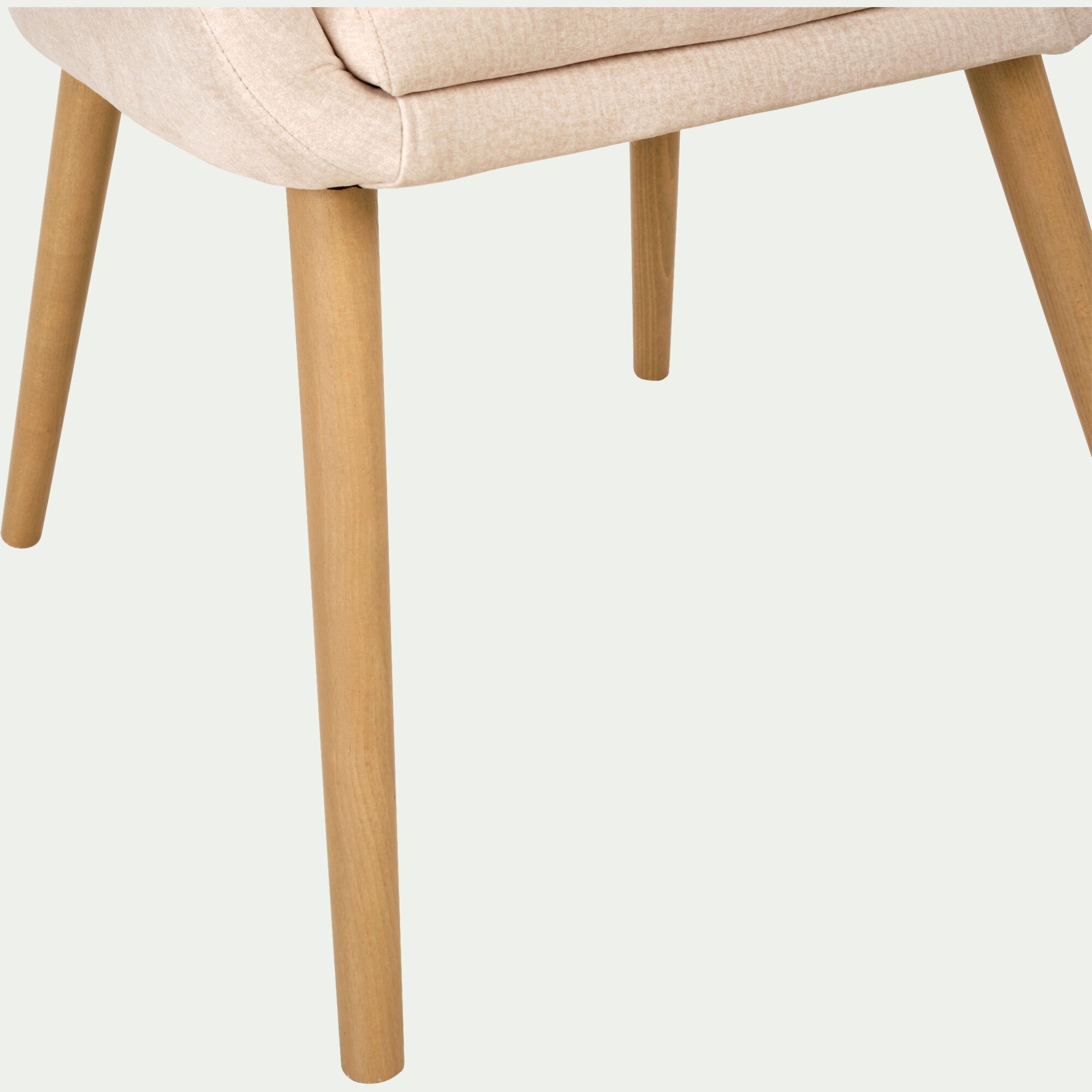 ZENICA - Chaise en tissu avec accoudoirs - beige