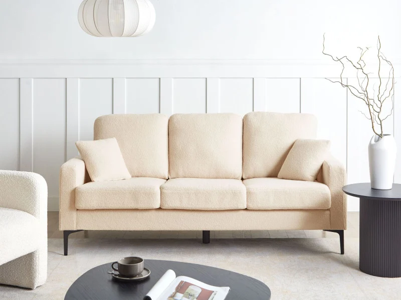 Sofa kanapa boucle beżowa