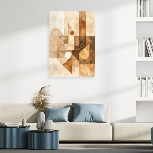Obraz do salonu sypialni biura spa, Pastelowe Abstrakcyjne formy 20x30