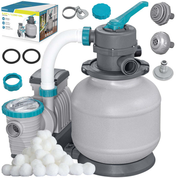 Pompa piaskowa do basenu filtr Bestway 8327 l/h   kulki filtracyjne
