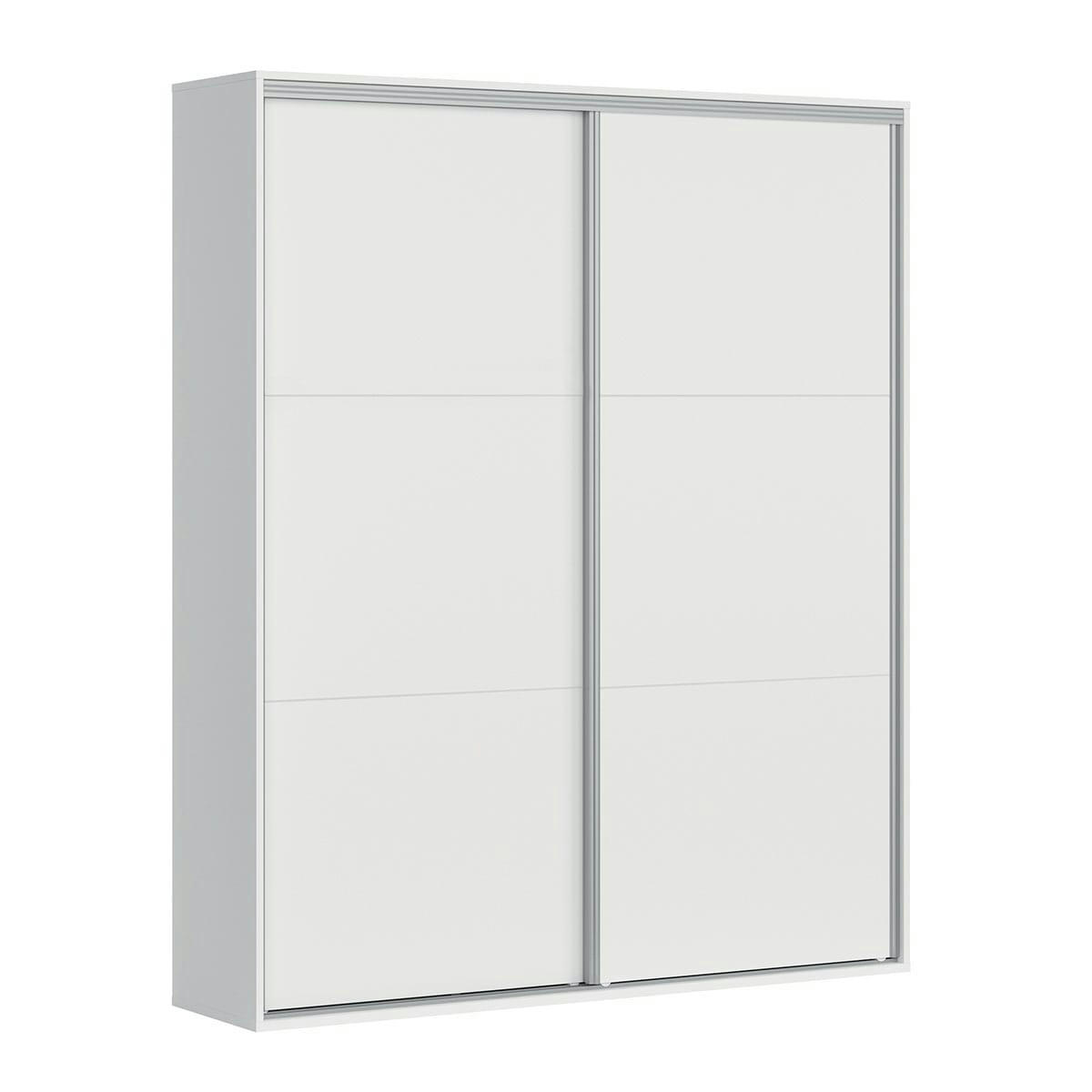 - Armoire 2 portes L180 x P45 x H218 cm stratifiés blanc